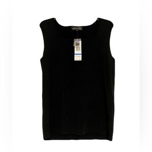 New Jones New York Square Neck Staple Ribbed Tank Classic Women’s Stretch Large